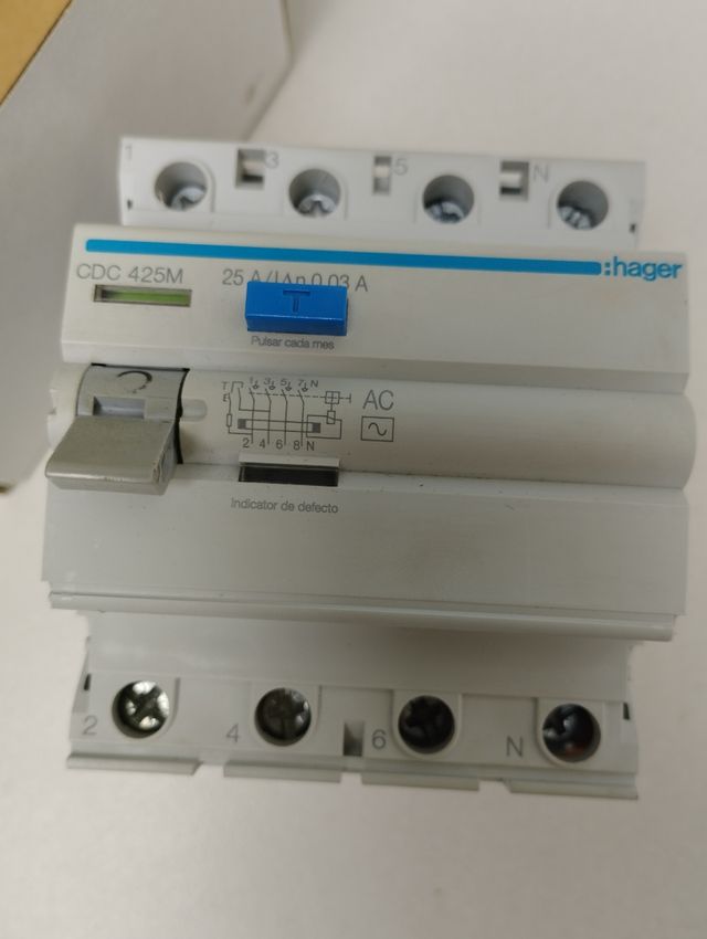 Diferencial tetrapolar de 25A 30mA