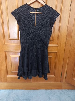 Mono corto negro lunares