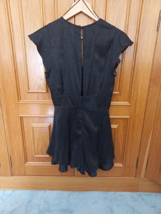 Mono corto negro lunares