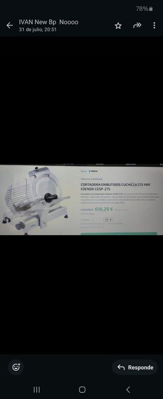 Cortadora de embutido