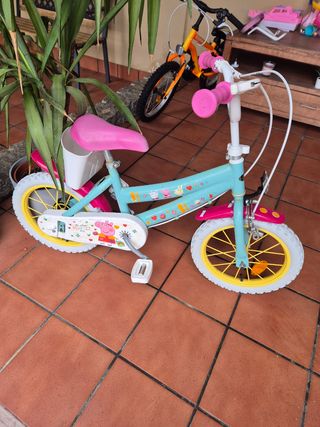 Bicicleta Infantil Ruedines Peppa Pig