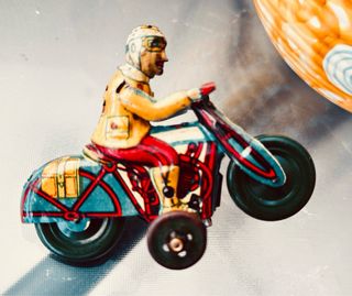 Motocicleta hojalata años 30 RICO.  Original.