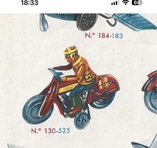 Motocicleta hojalata años 30 RICO.  Original.