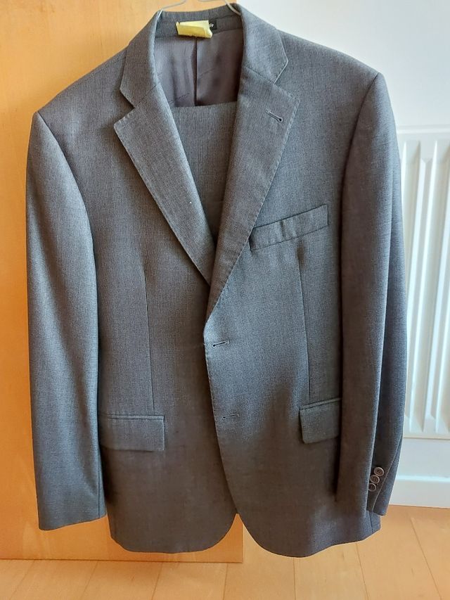 Traje ojo de perdiz gris marengo