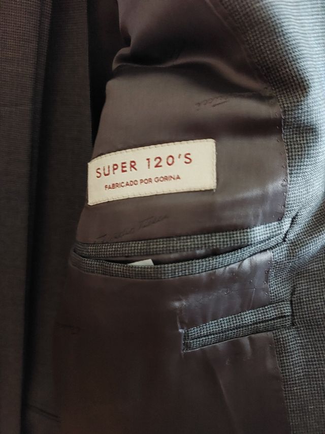 Traje ojo de perdiz gris marengo