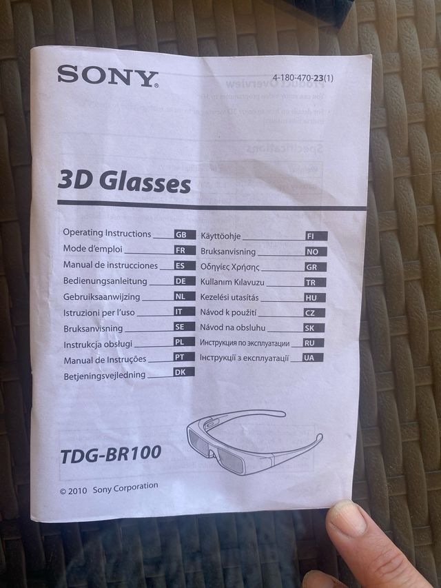 Gafas 3D Sony