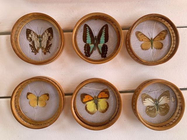 Bandeja y posavasos vintage