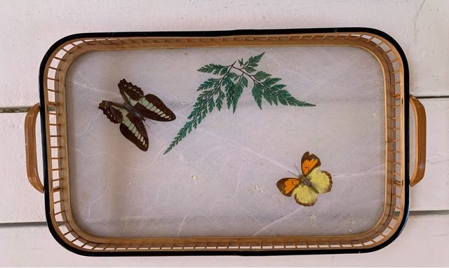 Bandeja y posavasos vintage