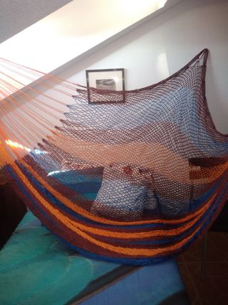Hamaca en hilo de varios colores