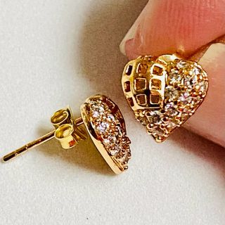 Pendientes de corazones de oro goldfilled 18 KT