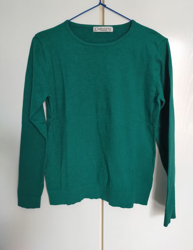 Suéter verde de punto REBAJADO