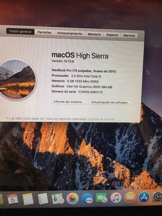 MacBook Pro 13 pulgadas ,finales de 2011