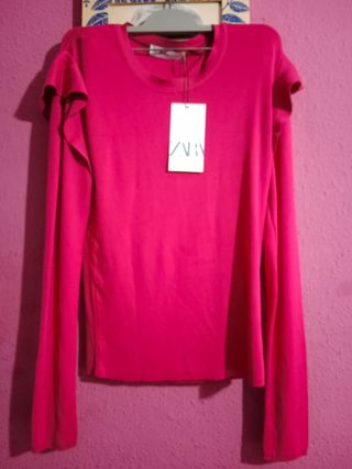 JERSEY FUCSIA.ZARA.TALLA L.NUEVO