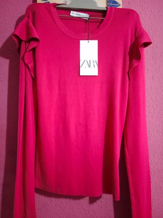 JERSEY FUCSIA.ZARA.TALLA L.NUEVO