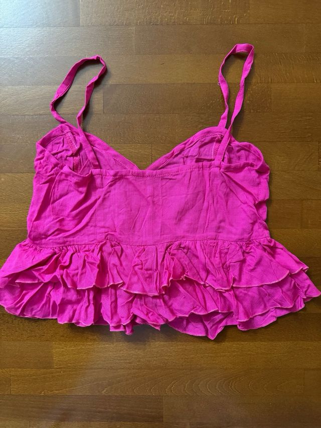 Top mujer fucsia