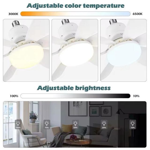 Ventilatore da soffitto con luce senza installazione