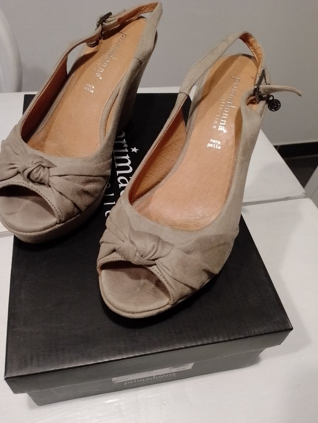 Sandali zeppa primadonna