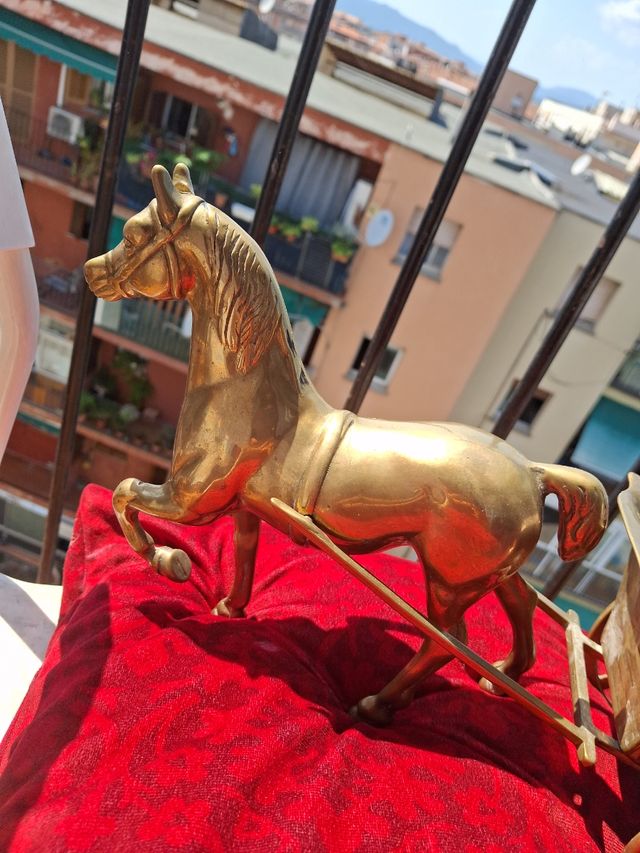 Elegante cavallo con carrozza