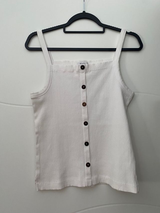 Tops Fórmula Joven Blanco y Azul