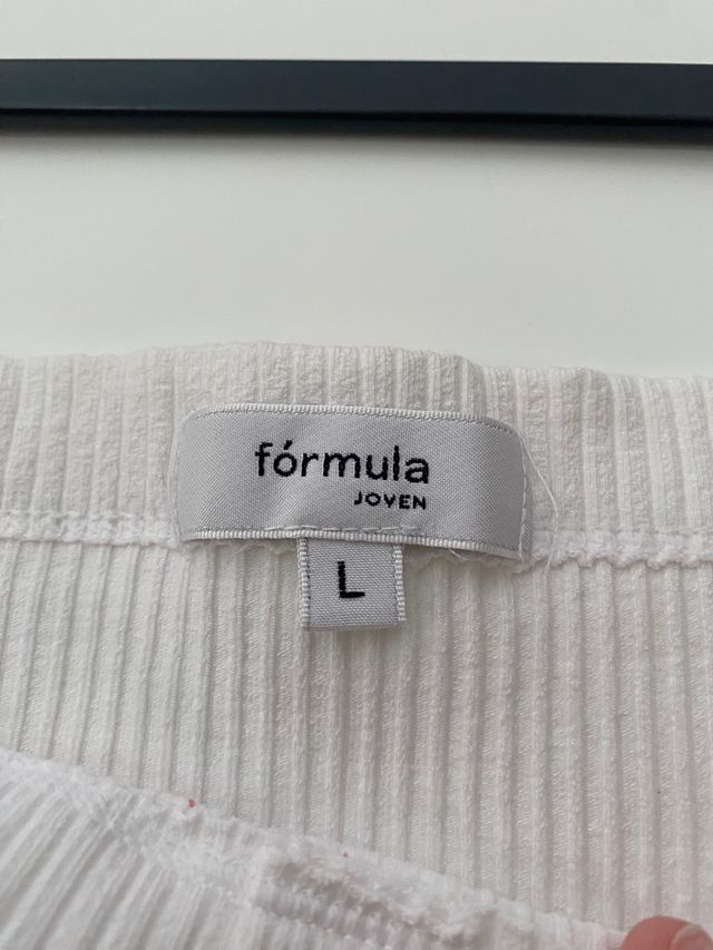 Tops Fórmula Joven Blanco y Azul