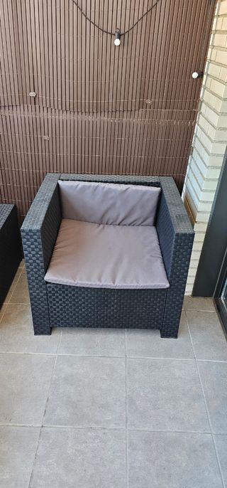 Muebles Jardin 2 individuales 1 doble + mesa baúl