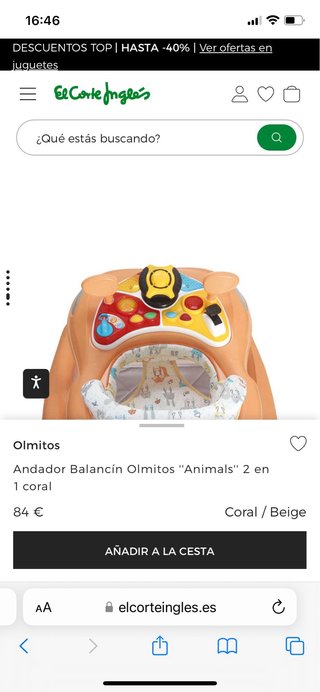tacata andador balancin olmitos 2 en 1 animals