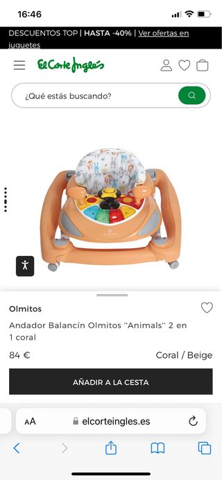 tacata andador balancin olmitos 2 en 1 animals