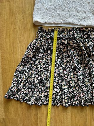 Falda plisada flores Shein T.XS