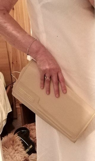 Pochette vintage, colore beige