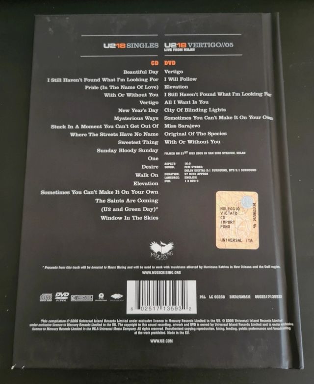 U2 - U218 Singles Deluxe Limited Ed Cd/book/dvd