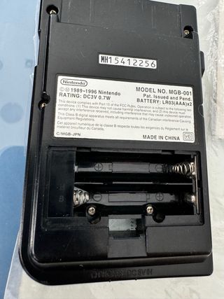 Nintendo Game Boy Pocket Negra GB Jap 