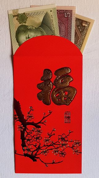 Lote de 3 billetes chinos (1 yuan, 5 y 1 jiao)