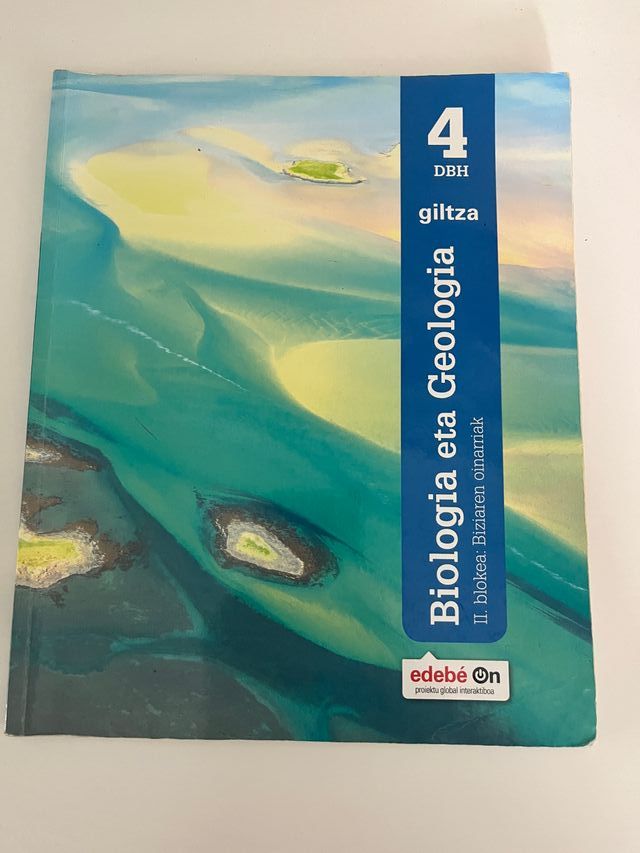 Libro Biologia eta Geologia 4º ESO. Edebe on