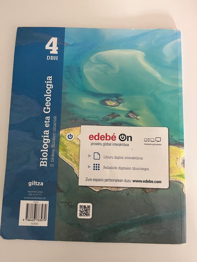 Libro Biologia eta Geologia 4º ESO. Edebe on
