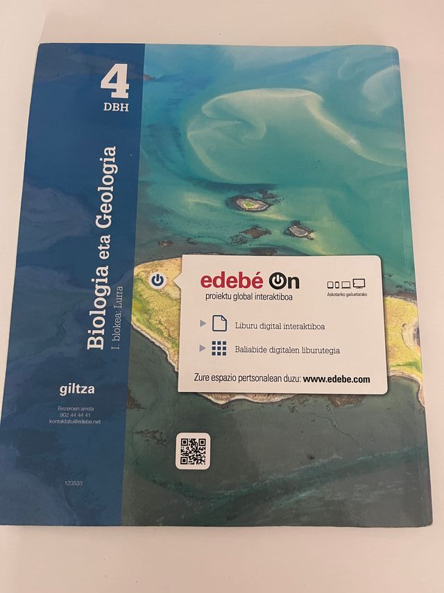 Libro Biologia eta Geologia 4º ESO. Edebe on