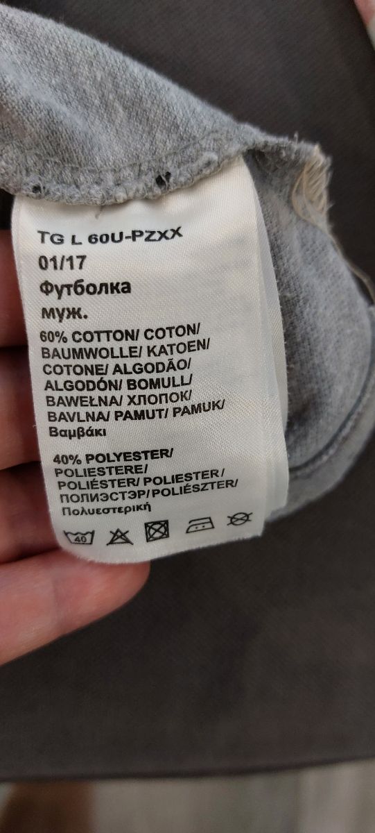 Polo Lee grigio a pois "M"