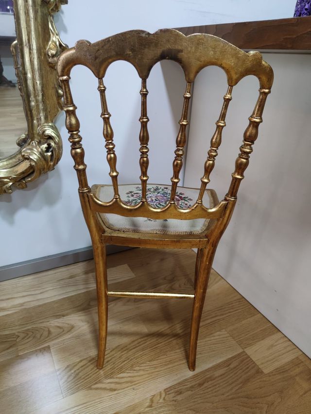 SILLA DE TEATRO NAPOLEÓN III PAN DE ORO
