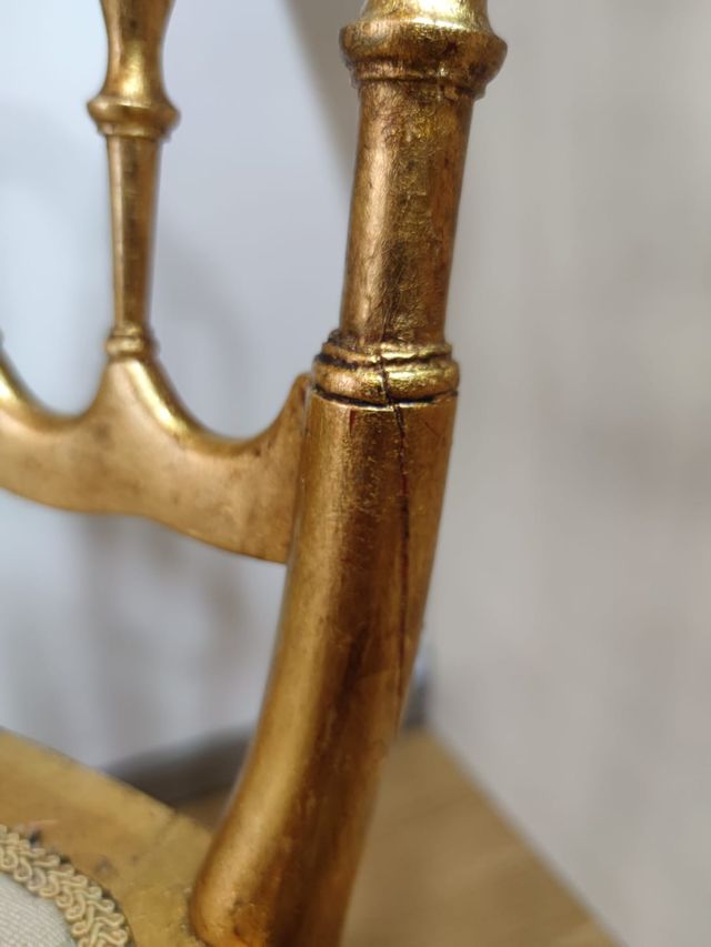 SILLA DE TEATRO NAPOLEÓN III PAN DE ORO