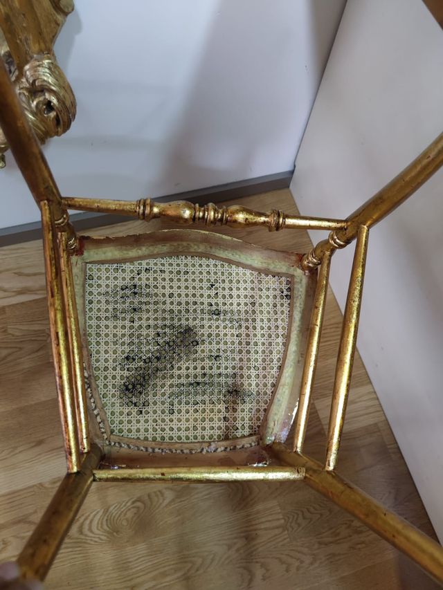 SILLA DE TEATRO NAPOLEÓN III PAN DE ORO