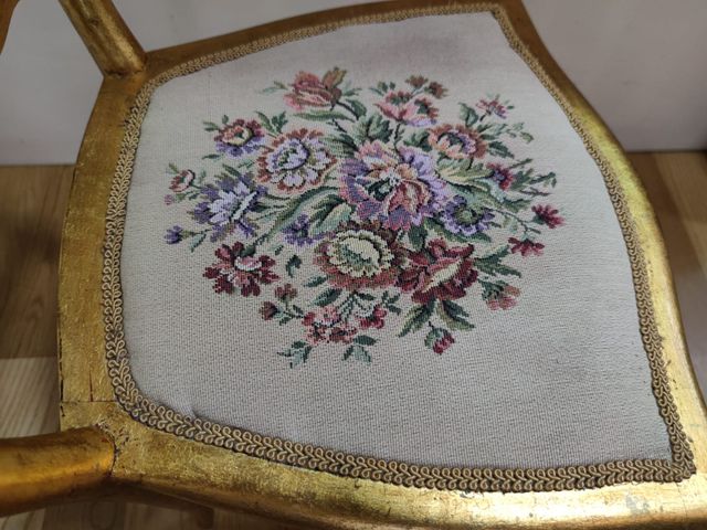 SILLA DE TEATRO NAPOLEÓN III PAN DE ORO