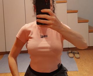 Camiseta viral rosa OMG