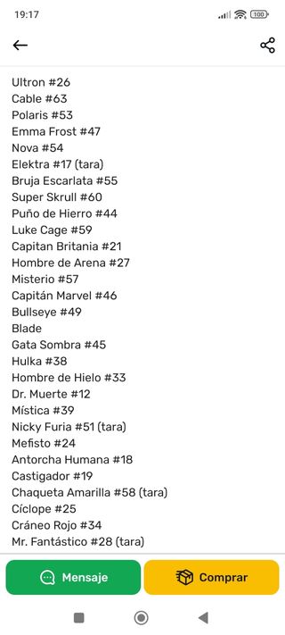 Figuras de Plomo MARVEL