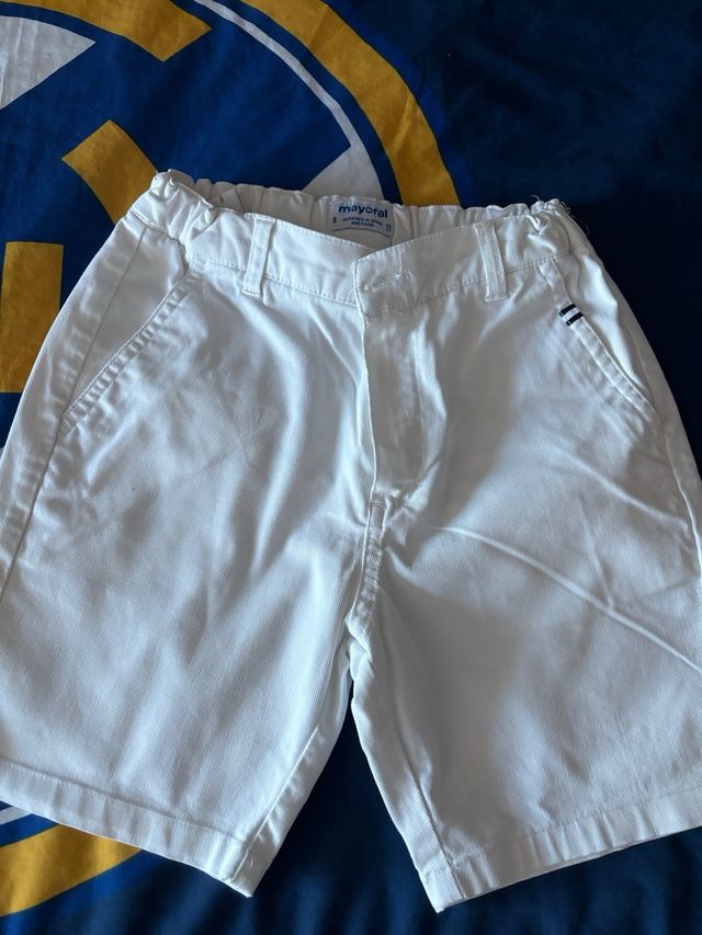 Pantalon corto blanco niño talla 9