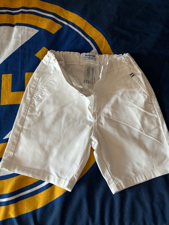 Pantalon corto blanco niño talla 9