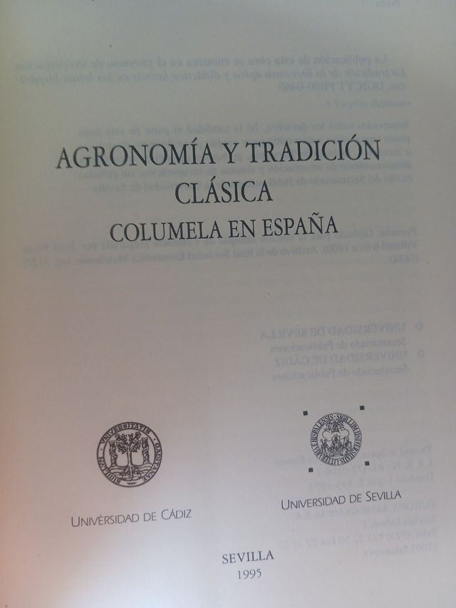 Columela. Agronomía y Tradición Clásica