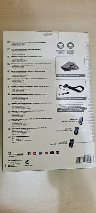 Soporte smartphone moto cellularline