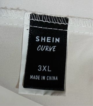 Kimono blanco de manga corta.Shein.3XL.Un sólo uso