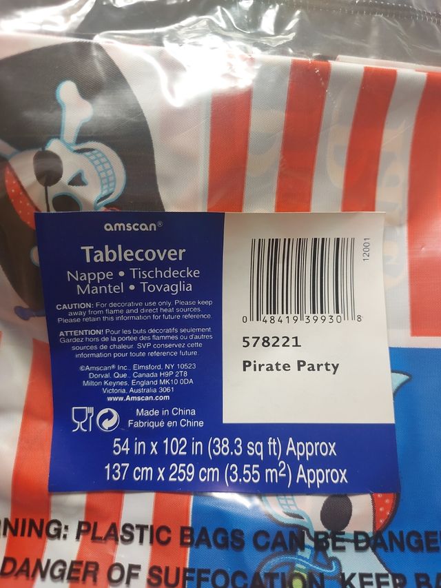 Mantel fiesta cumpleañera "Pirate Party"