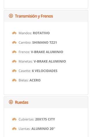 BICICLETA PLEGABLE CIUDAD ,20"