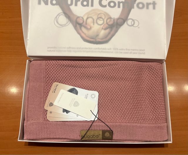 Bugaboo manta de lana suave rosa empolvado